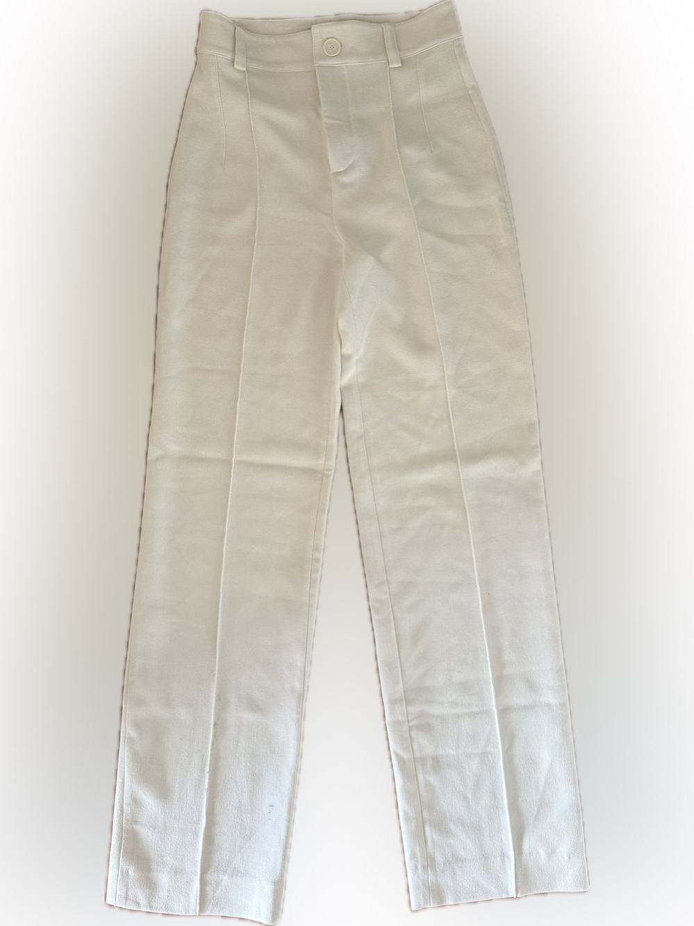 Zara women’s Cream Straight-Leg Dress Pants